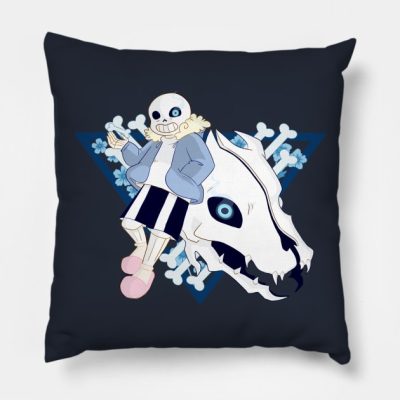 Undertale Sans Gaster Blaster Throw Pillow Official Undertale Merch
