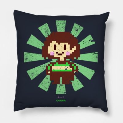 Chara Retro Japanese Undertale Throw Pillow Official Undertale Merch