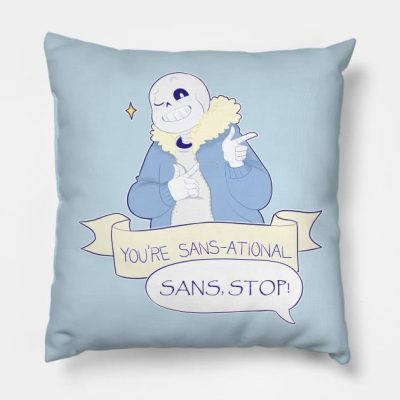 Youre Sans Ational Undertale Sans Throw Pillow Official Undertale Merch