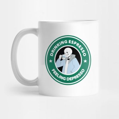 Sans Undertale Drinking Espresso Feeling Depresso Mug Official Undertale Merch