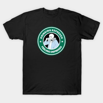 Sans Undertale Drinking Espresso Feeling Depresso T-Shirt Official Undertale Merch