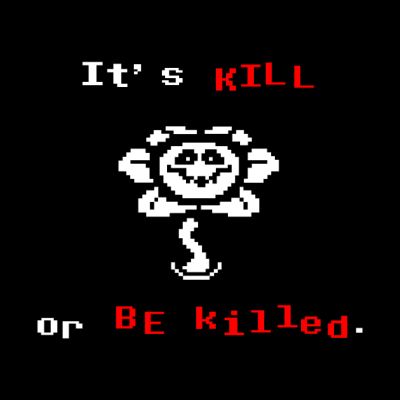 Undertale Flowey Its Kill Or Be Killed Tapestry Official Undertale Merch