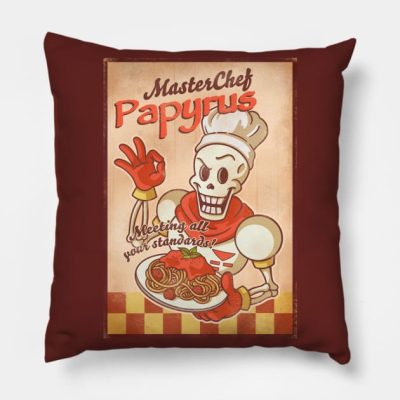 Masterchef Papyrus Throw Pillow Official Undertale Merch
