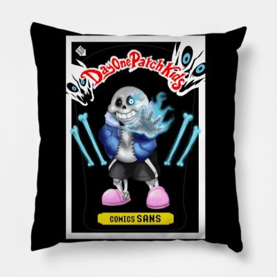 Day One Patch Kids 025 Comics Sans Throw Pillow Official Undertale Merch