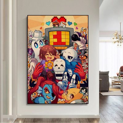 Anime Retro Designs Game Undertale Prints Posters Kraft Paper Vintage Poster Wall Art Painting Study Stickers 9 - Undertale Merchandise