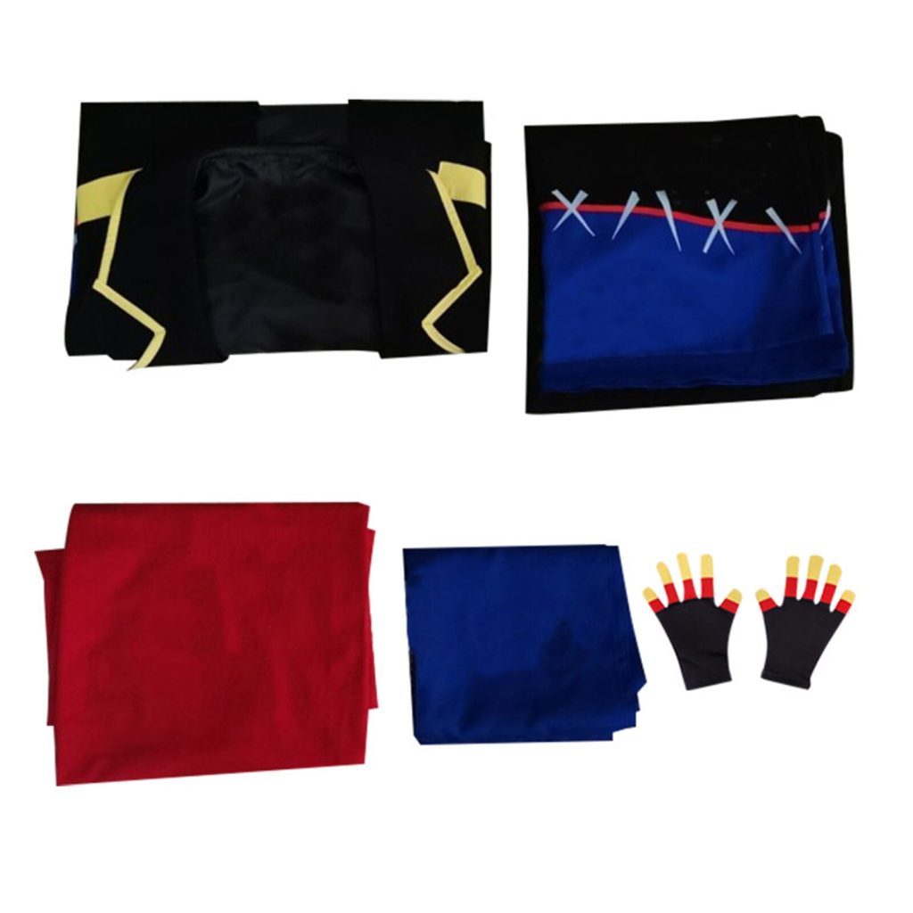Anime Undertale Error Sans Cosplay Costume for Adult Black School Uniform Jacket Pants with Royal Blue 2 - Undertale Merchandise