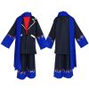 Anime Undertale Error Sans Cosplay Costume for Adult Black School Uniform Jacket Pants with Royal Blue 3 - Undertale Merchandise