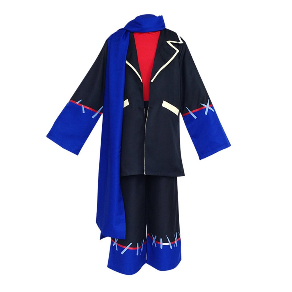 Anime Undertale Error Sans Cosplay Costume for Adult Black School Uniform Jacket Pants with Royal Blue 4 - Undertale Merchandise