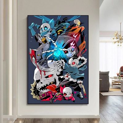 Cartoon Game Undertale Good Quality Prints And Posters Decoracion Painting Wall Art White Kraft Paper Decor 5 - Undertale Merchandise