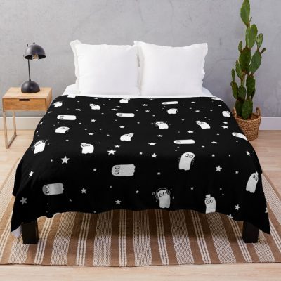 Napstablook Pattern Throw Blanket Official Undertale Merch