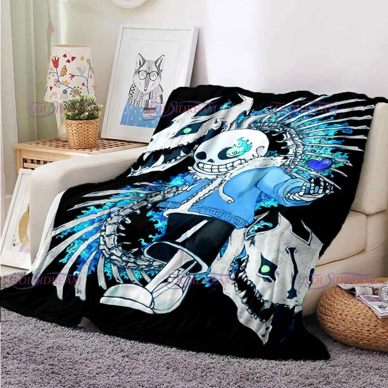 Anime Undertale Sans Print Throw Blankets for Beds Bedspread Covers Sofa BlanketThermal Blanket Children s Blanket 21 - Undertale Merchandise